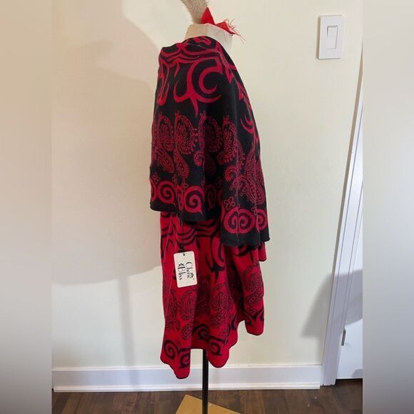 REVERSIBLEΒ poncho vest for women ||βNEW || Womanβs sleeveless cardigan || NEW - Picture 8 of 12